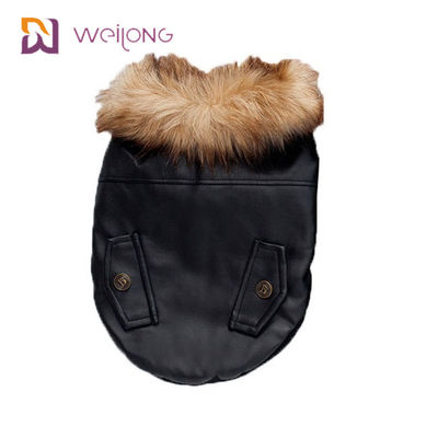 Kundengebundene Faux-Pelz Leatheret-Haustier-Mantel-Hundewinter-Kleidung