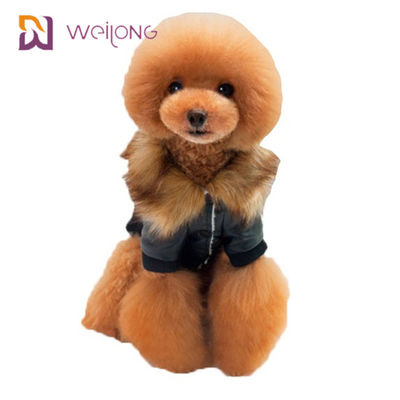 Kundengebundene Faux-Pelz Leatheret-Haustier-Mantel-Hundewinter-Kleidung