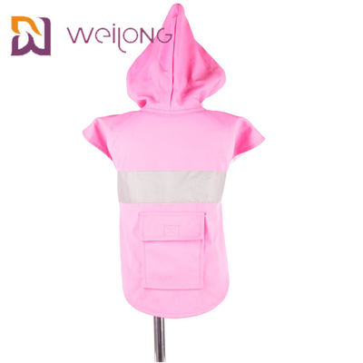 Justierbare Hoodie-Haustier-Regenmantel-wirkliche Taschen-reflektierender Hunderegenmantel mit Haube