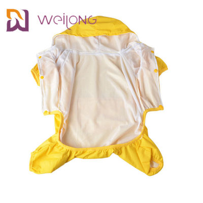 Regenmantel-Jacken windundurchlässiger MESH Lining PUs lederne leichte gelber Hunde