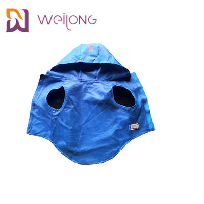 Flausch-Öffnungs-Gummi-Druck-wasserdichter Haustier-Regenmantel blaues XS-XL