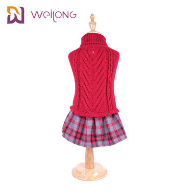 Das Garn gefärbte besonders angefertigte Plaid stricken Haustier, das Strickjacke BSCI Wollhundepullover strickte