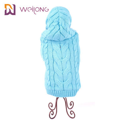 Acrylhundestoff stricken Haustier-Strickjacke weiche Sherpa-Hundhoodie-Strickjacke