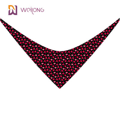 Valentinsgruß-Tageshaustier Bandana-doppelter Baumwolldreieck-Schal-Haustier-Feiertags-Schellfisch-Satz