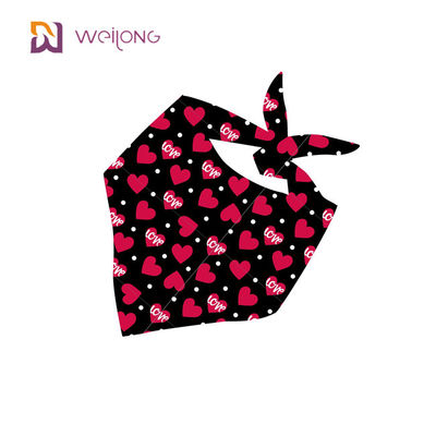Valentinsgruß-Tageshaustier Bandana-doppelter Baumwolldreieck-Schal-Haustier-Feiertags-Schellfisch-Satz