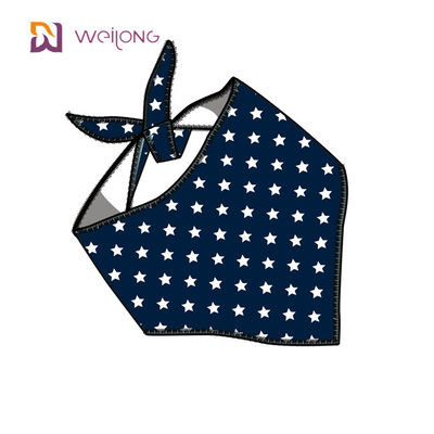 Einzigartiger Form-justierbarer geeigneter Haustier Bandana-streift erstklassige dauerhafte Gewebe-Sterne Designerhundbandanas