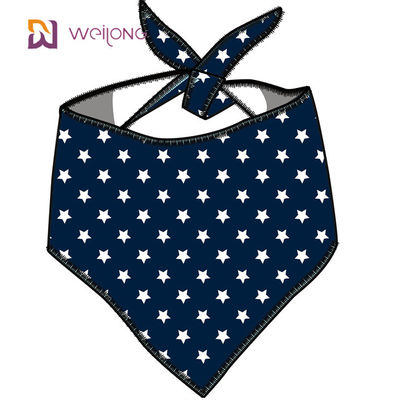 Einzigartiger Form-justierbarer geeigneter Haustier Bandana-streift erstklassige dauerhafte Gewebe-Sterne Designerhundbandanas