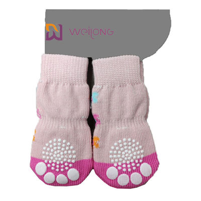 Haustier-Antibeleg stricken Hund Socks&amp; Cat Socks mit Gummiverstärkung Paw Protector