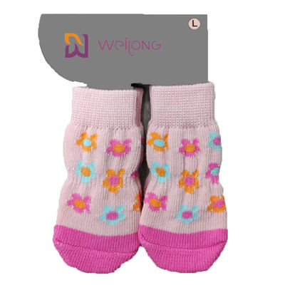 Haustier-Antibeleg stricken Hund Socks&amp; Cat Socks mit Gummiverstärkung Paw Protector