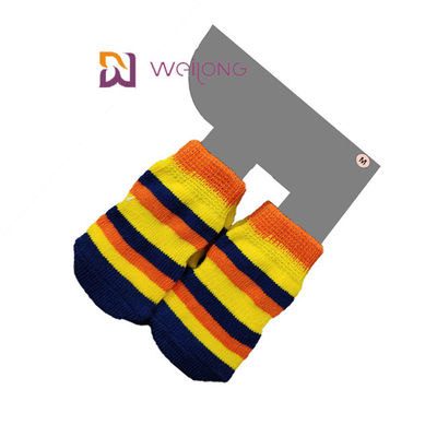 Katze/Hunde streifen kundengebundene Feiertags-Haustier-Socken-Baumwolle Paw Protector For Walking