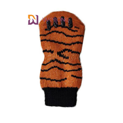 Baumwollespandex gleiten nicht Hundesocken-Nachahmung von Tiger Stripes für Hundetatzen