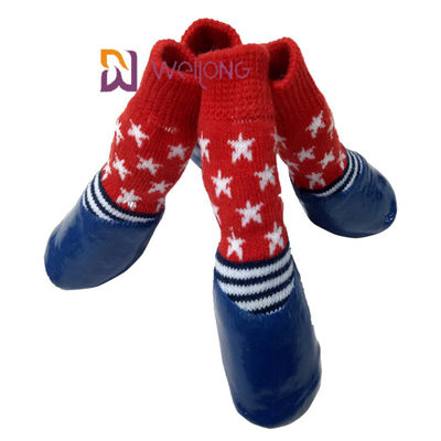 Wasserdichte Haustier-Socken mit Bügel-einziger Gummigreifer-Antibeleg-Hund im Freien trifft Stiefel hart