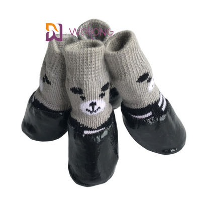 Wasserdichte Haustier-Socken mit Bügel-einziger Gummigreifer-Antibeleg-Hund im Freien trifft Stiefel hart