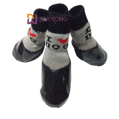 Wasserdichte Haustier-Socken mit Bügel-einziger Gummigreifer-Antibeleg-Hund im Freien trifft Stiefel hart